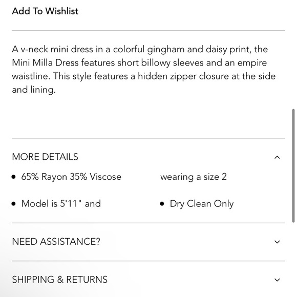 Staud Milla Gingham Daisy Mini Dress Size 16 NWT - Picture 14 of 15